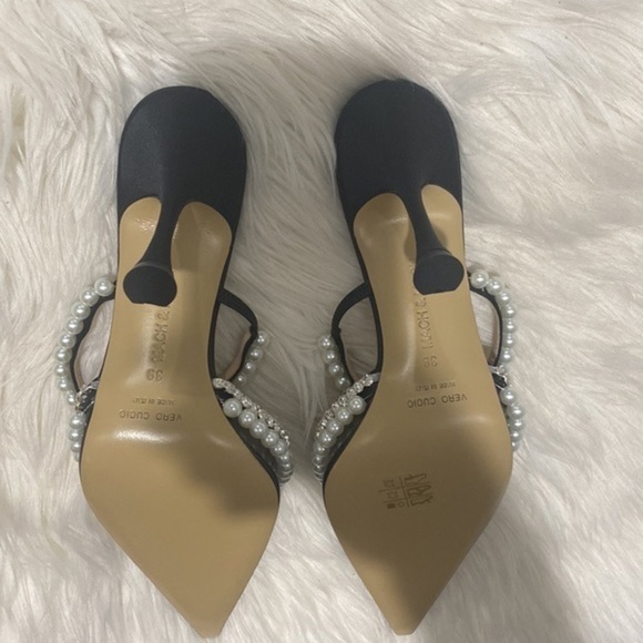 Mach and Mach Diamond of Elizabeth Imitation Pearl pointed toe‎ mule size 39 - Picture 13 of 15